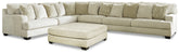 J&M Furniture - Ashley Furniture - Rawcliffe 4-Piece Sectional with Ottoman - 4-Piece Sectional with Ottoman / Parchment - 19604U3